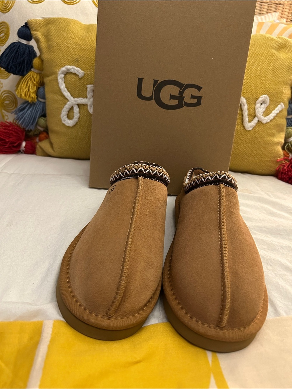UGG Chestnut Suede Cozy Slip-On Mules NIB. Size 41 ($149 on Ugg website) NIB